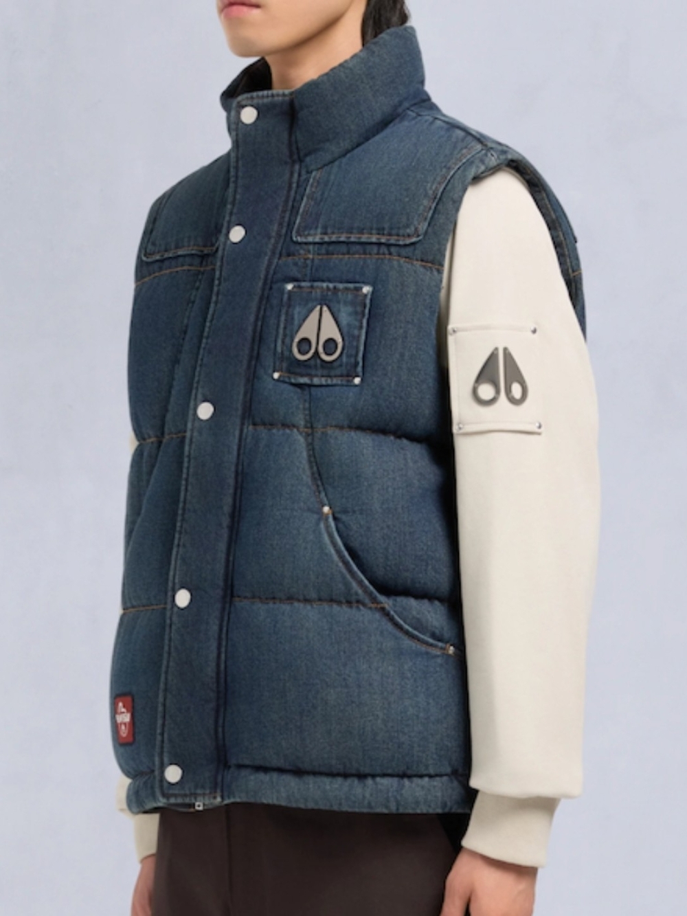Moose Knuckles x Evisu Mens Denim Down Vest